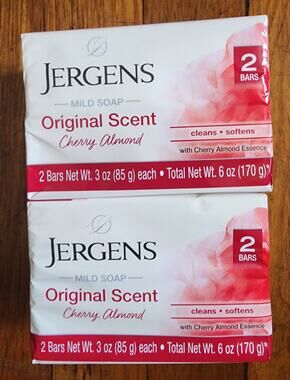 Jergens Mild Soap Original Cherry Almond 3 oz Bars – DISCONTINUED – NEW & SEALED
